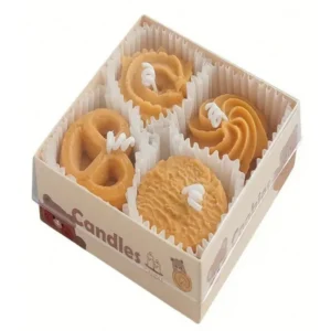 biscuit candles, cookie scented candles gift box